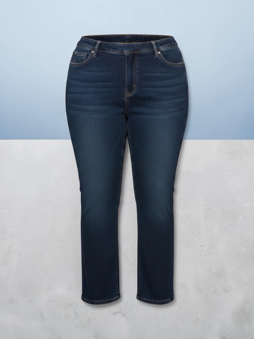 Just My Size Indigo Straight Leg Stretch Jeans